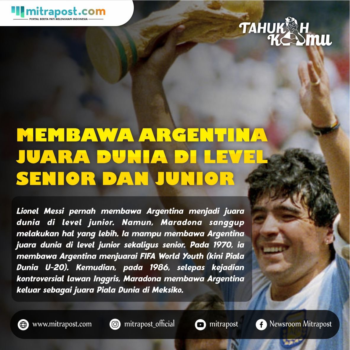 Diego Maradona juara dunia