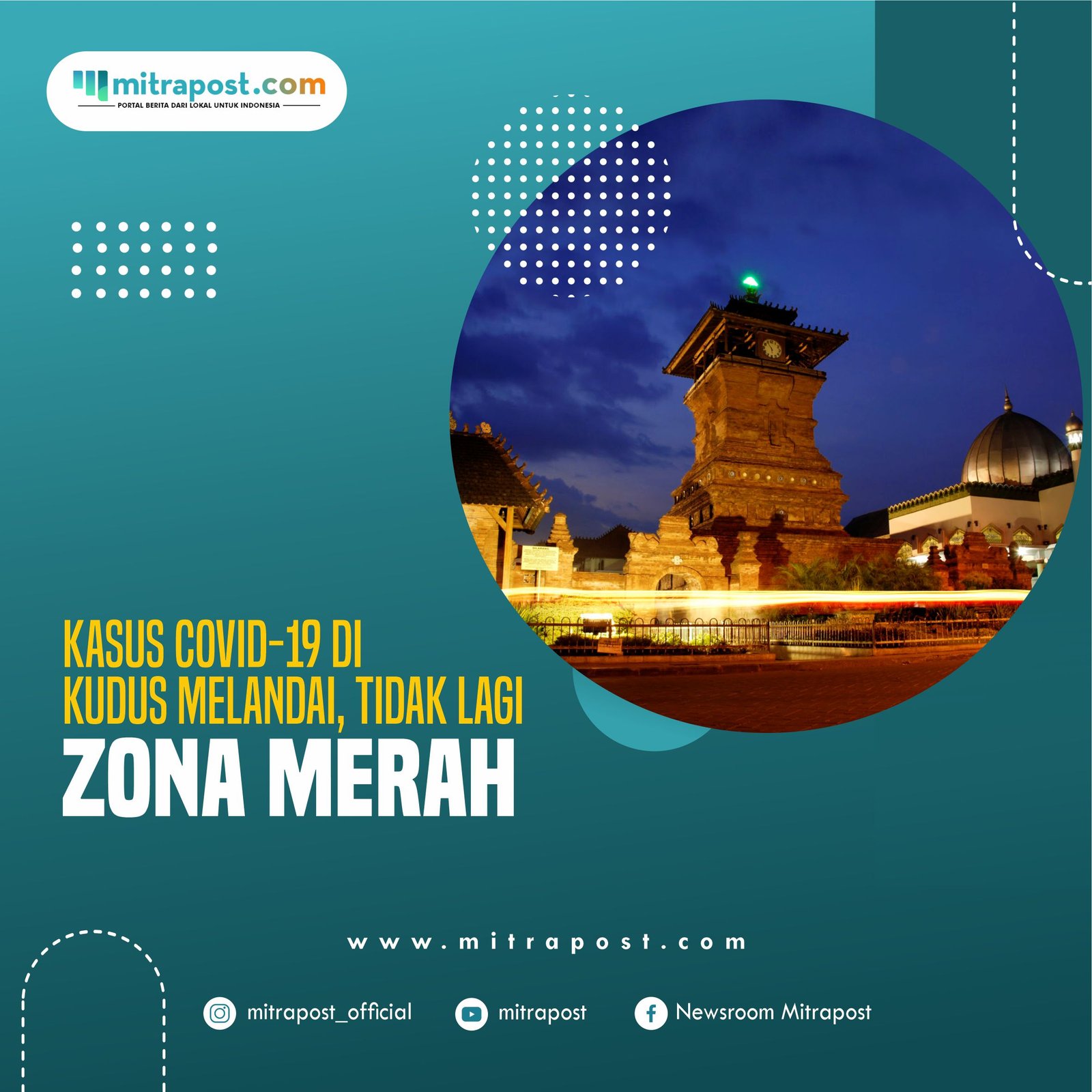 Kasus Covid-19 di Kudus Melandai, Tidak Lagi Zona Merah