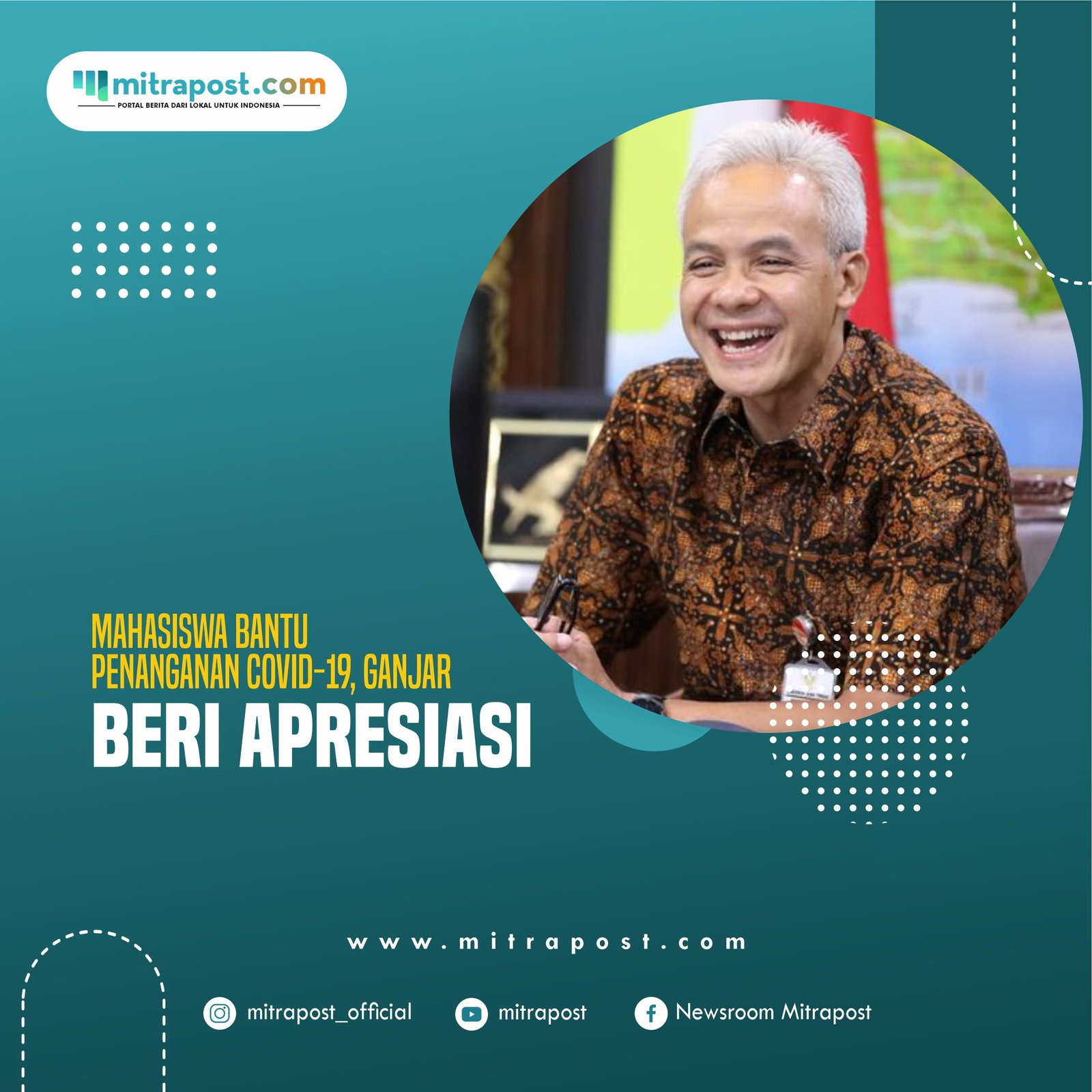 Mahasiswa Bantu Penanganan Covid-19, Ganjar Beri Apresiasi A