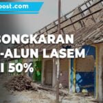 PROGRES PEMBONGKARAN ALUN-ALUN LASEM CAPAI 50 PERSEN