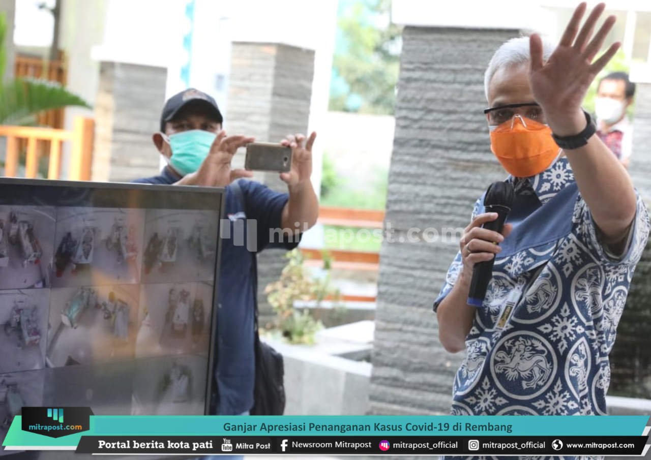 GANJAR APRESIASI PENANGANAN KASUS COVID-19 DI REMBANG