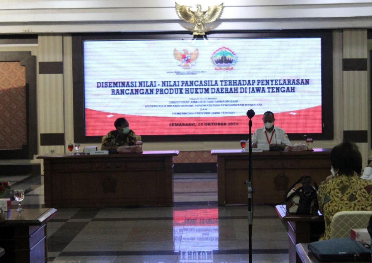 Lapas Semarang Ikuti Diseminasi Nilai Pancasila terhadap Rancangan Produk Hukum Jawa Tengah