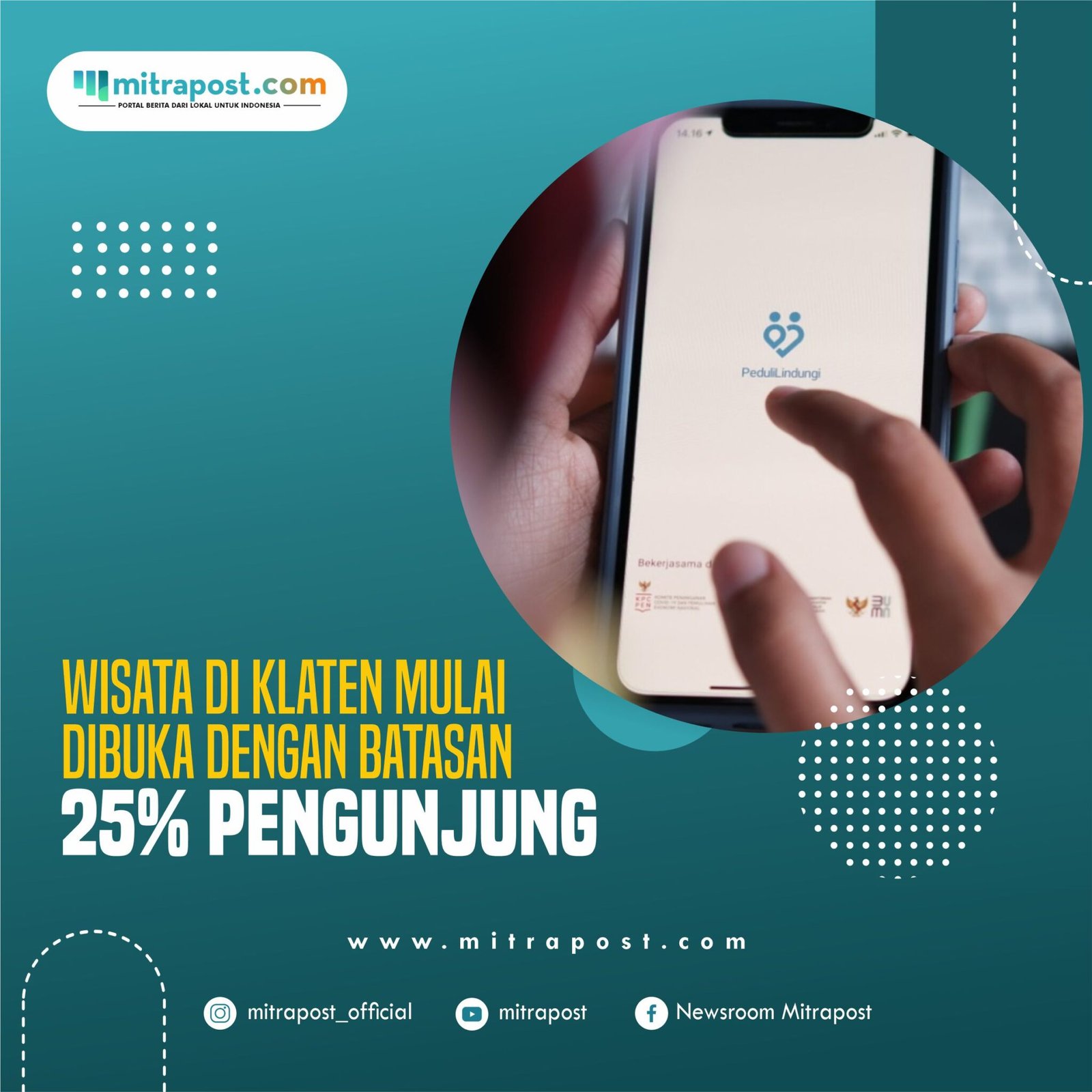 Wisata di Klaten Mulai Dibuka dengan Batasan 25 Persen Pengunjung