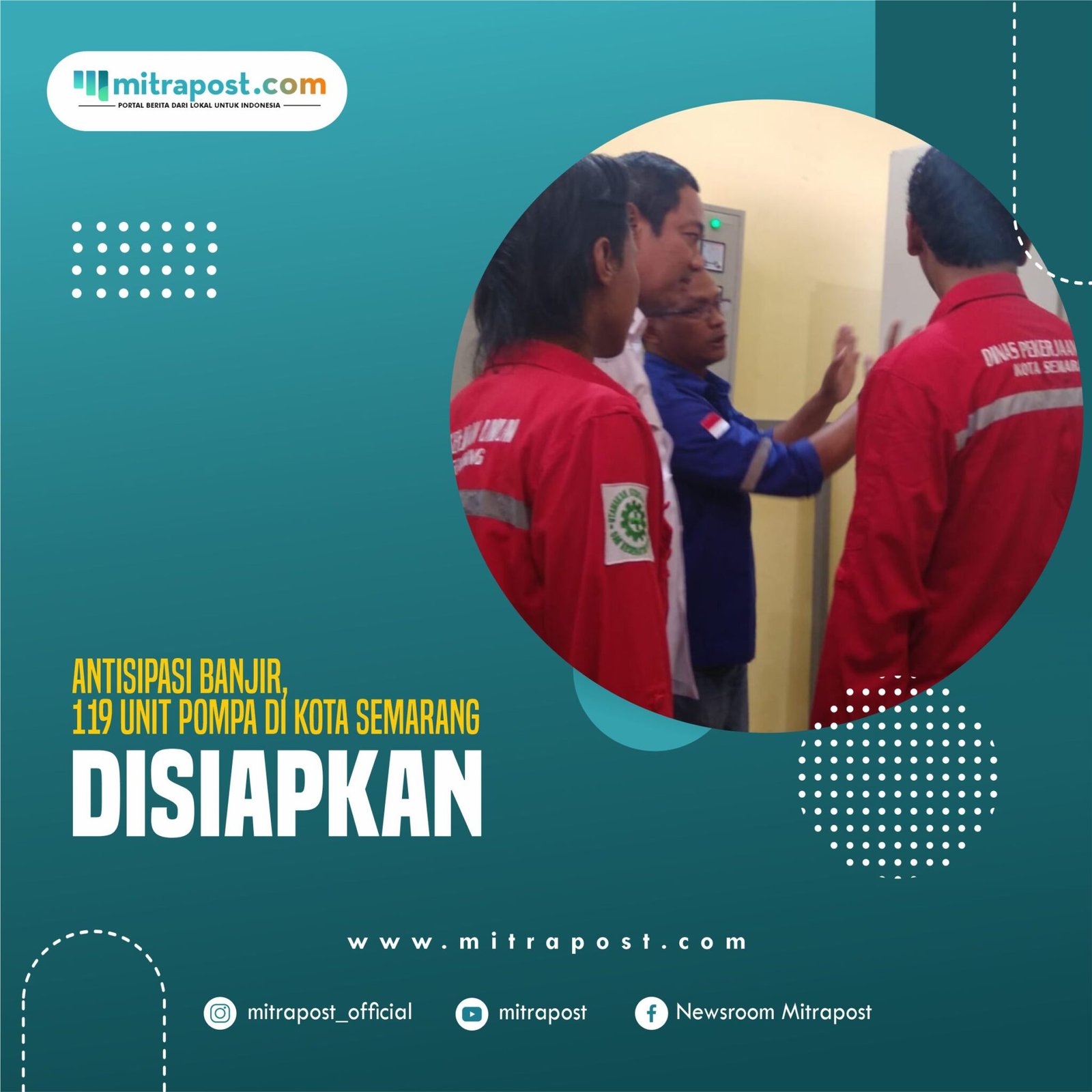 Antisipasi Banjir, 119 Unit Pompa di Kota Semarang Disiapkan