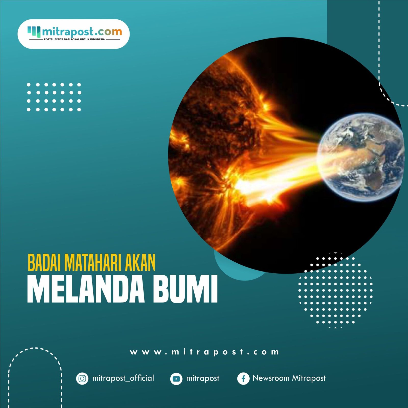 Badai Matahari akan Melanda Bumi