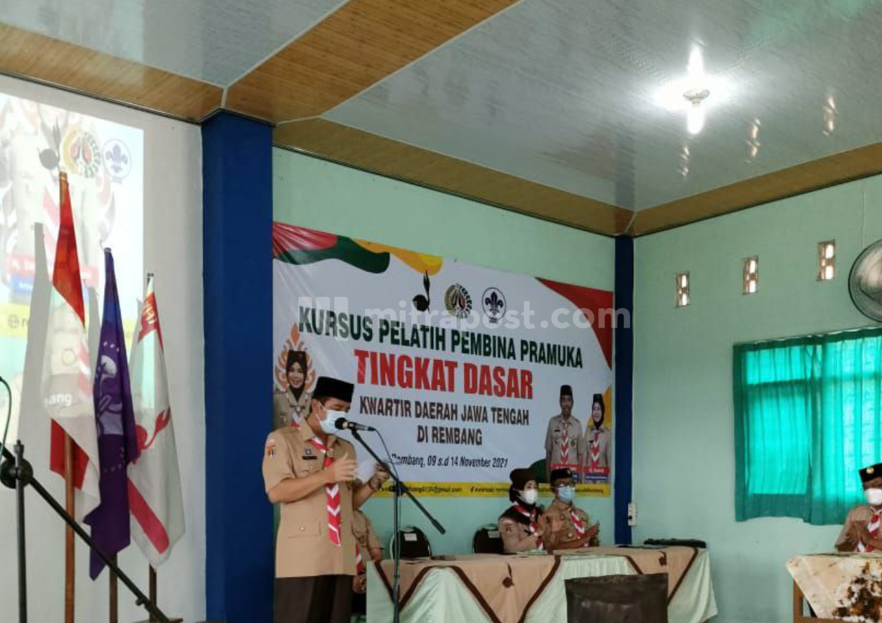 Bupati Rembang Hadiri Kursus Pelatih Pembina Pramuka Tingkat Dasar Kwarcab Rembang