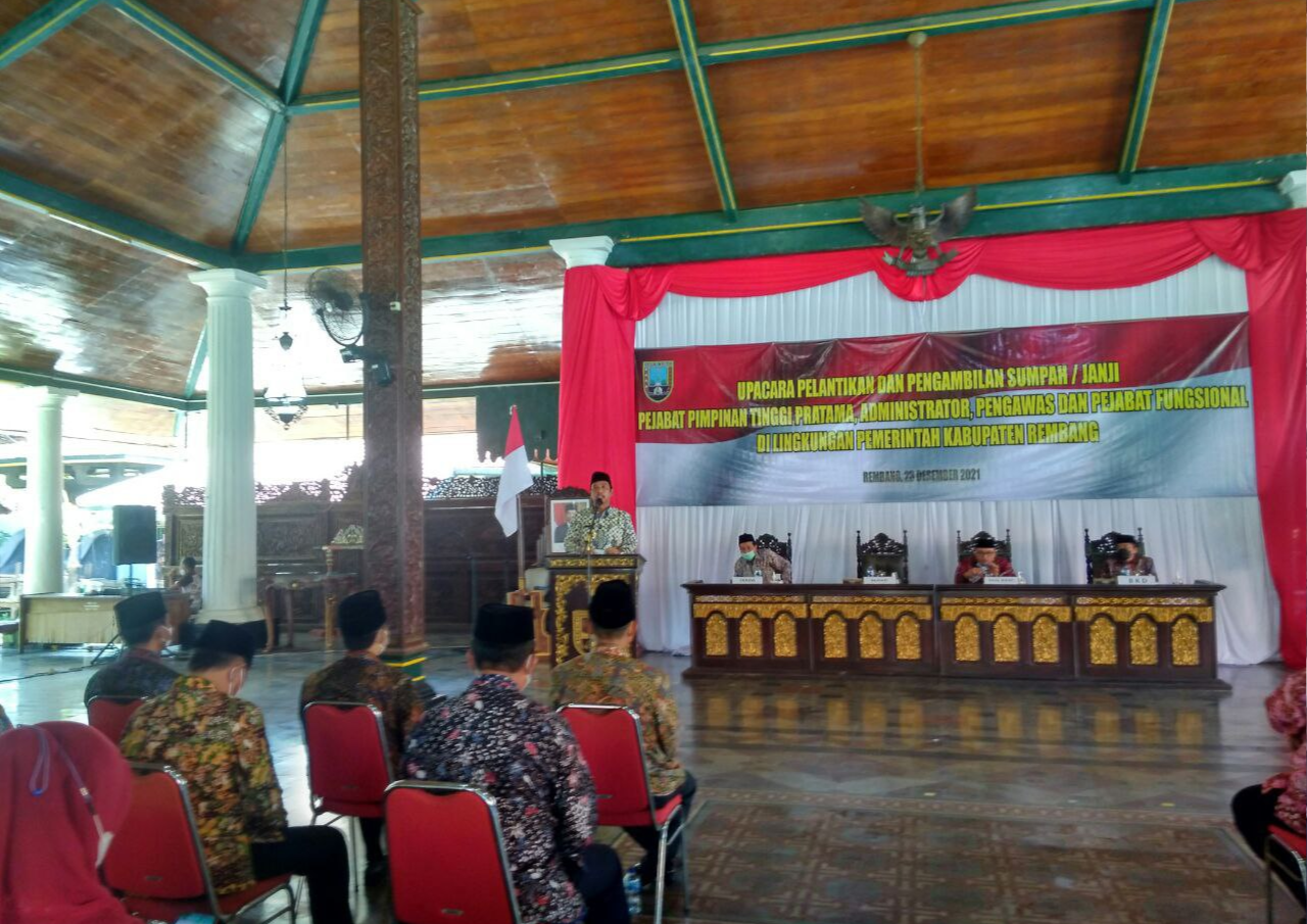 Bupati Rembang Lantik Pejabat Tinggi Hari Ini, Ini Filosofinya