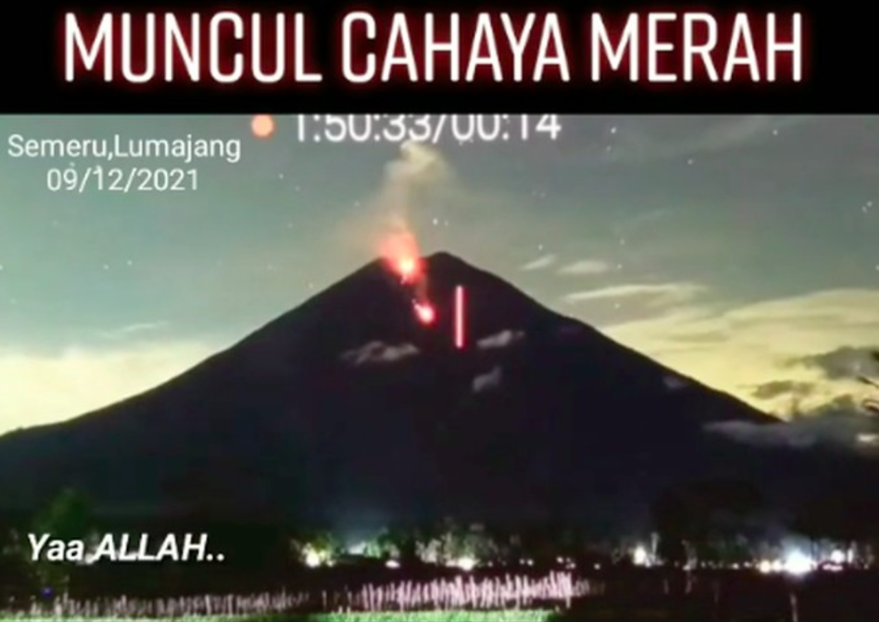 Cahaya Merah Terbang di Gunung Semeru Dikaitkan Mistis, Begini Penjelasan PVMBG