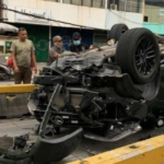 Mobil TNI Terguling di Jatinegara