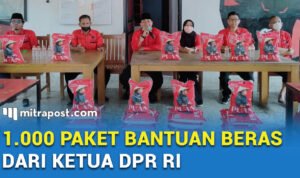 PUAN MAHARANI BERIKAN 1.000 PAKET BANTUAN BERAS UNTUK WARGA REMBANG