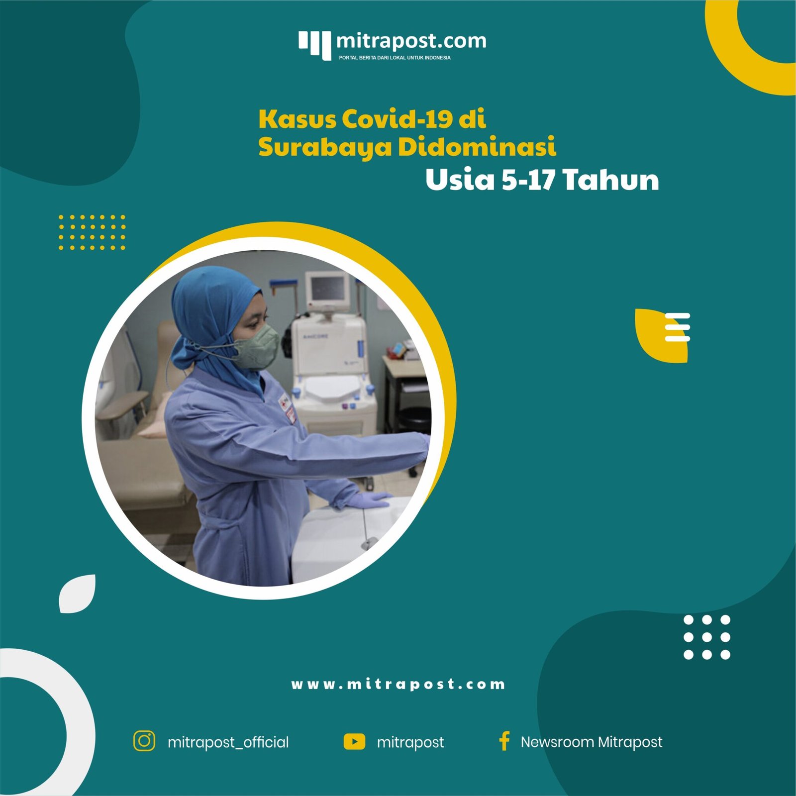Kasus Covid-19 di Surabaya Didominasi Usia 5-17 Tahu