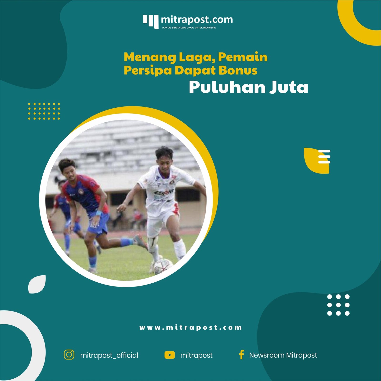 Menang Laga, Pemain Persipa Dapat Bonus Puluhan Juta