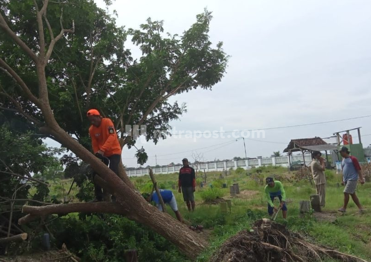 Puluhan Personel BPBD Diterjunkan Pasca Angin Puting Beliung Tayu