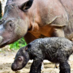 Kabar Gembira untuk Kita Semua, Badak Sumatera Bernama Rosa Lahir dengan Selamat