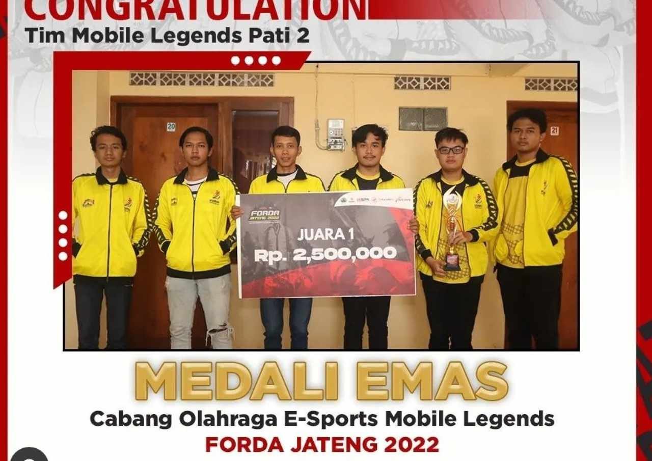 Tim Mobile Legends Pati Sabet Medali Perunggu dan Emas di FORDA Jateng Tahun Ini