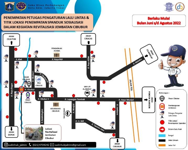 Revitalisasi Jembatan Cibubur, Akan Diberlakukan Rekayasa Lalin di Jalan Lapangan Tembak