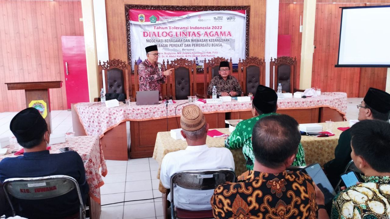 Foto:Dialog Lintas agama di Kantor Kecamatan Juwana hari ini, Rabu (24/8/22) (Sumber: Anwar/Mitrapost.com)