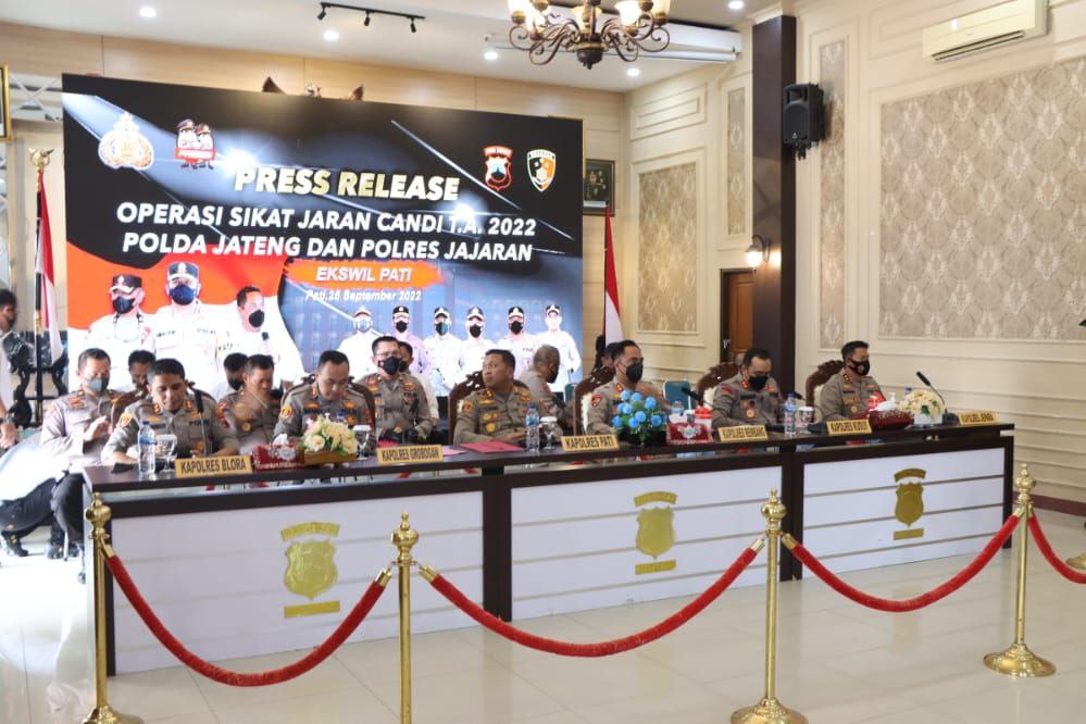 Foto: Polres Pati adakan Konferensi Pers Operasi Sikat Jaran Candi Tahun 2022 (Humas Polres Pati)