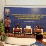 Foto: Bupati Rembang Abdul Hafidz saat sambutan di hotel Gajah Mada/mitrapost.com/Sri Lestari