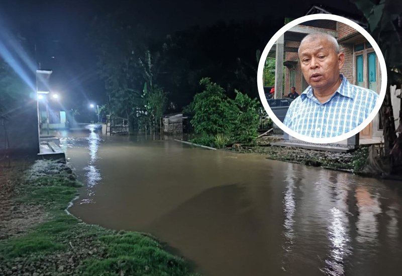 Foto: Banjir di wilayah Pati Selatan (Sumber: Mitrapost/Anang SY)