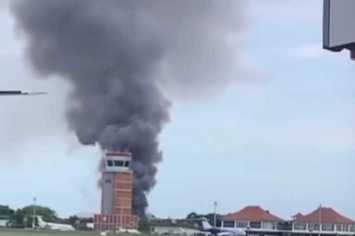 Foto: Video Viral dugaan kebakaran di bandara Bali (Sumber: Balipost)