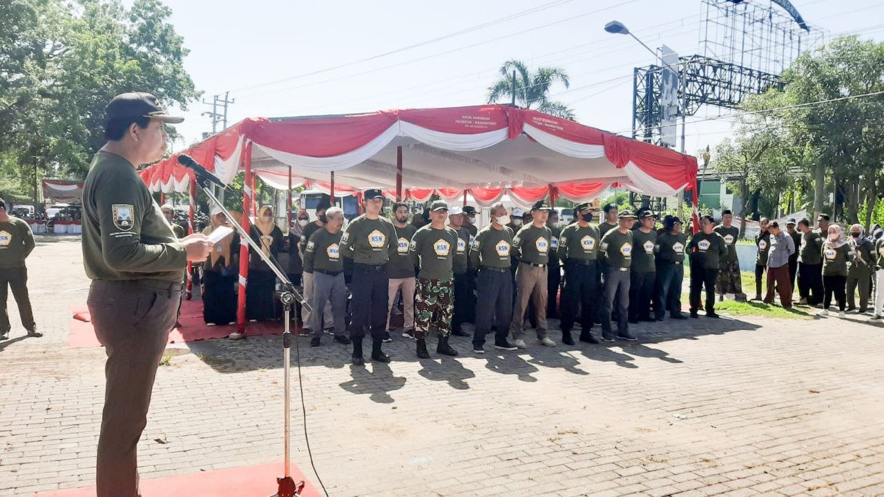 Foto: Waluyo saat sambutannya di halaman Taman Rekreasi Pantai (TRP) Kartini Rembang/mitrapost.com/Sri Lestari