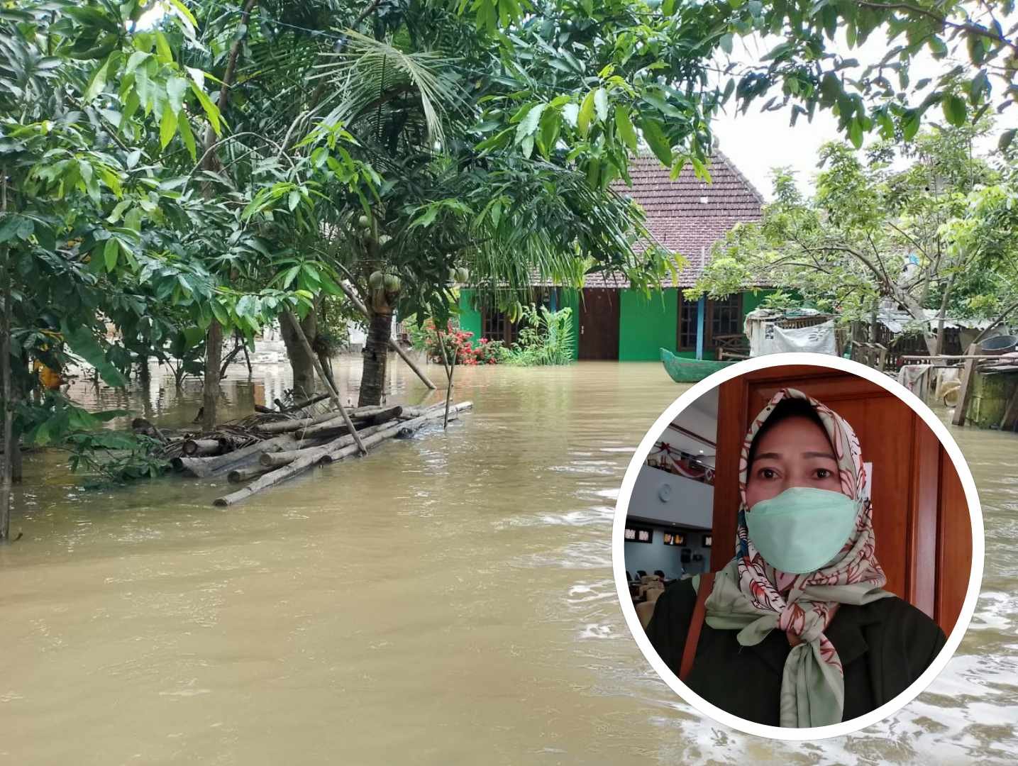 Foto: Ilustrasi banjir di Gabus (sumber:vind/mitrapost)