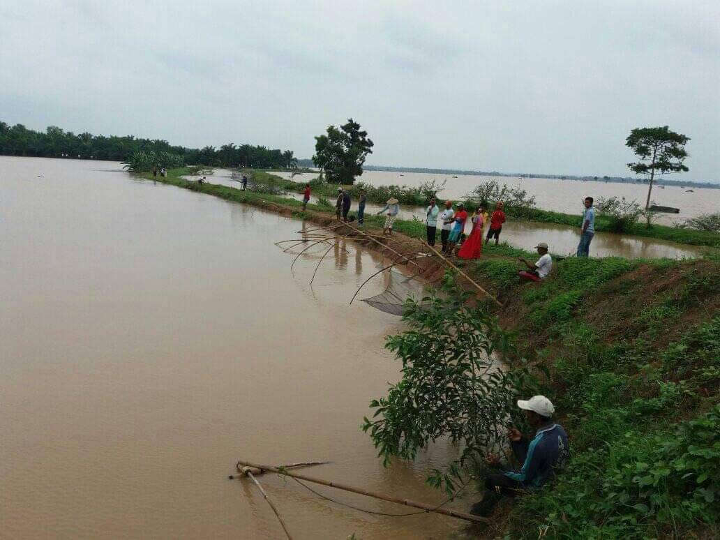 Foto: Suasana banjir di Dukuh Ngantru, Desa Mustokoharjo (Sumber: vind/mitrapost.com)