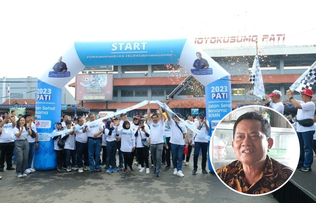 Puluhan UMKM Ramaikan Jalan Sehat Peringatan HUT 25 BUMN RI di Pati