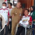 Pj Bupati Serahkan Bonus Kepada Juara Kejurprov NPCI 2022