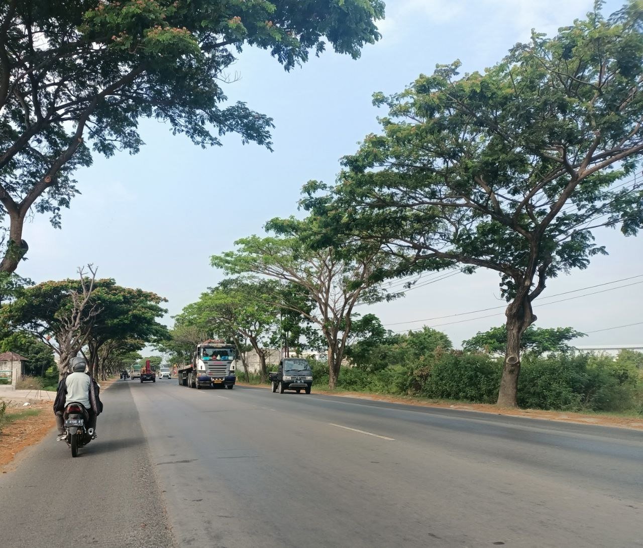 Foto : suasana jalan pantura Juwana Batangan (Sumber : Mitrapost.com/Putri Asia)