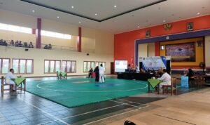 Foto : salah satu tempat pertandingan O2SN cabor pencak silat (Sumber : Mitrapost / Putri Asia)