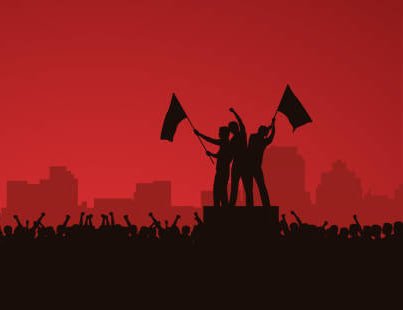 Foto: Ilustrasi demo buruh (Sumber: iStock)