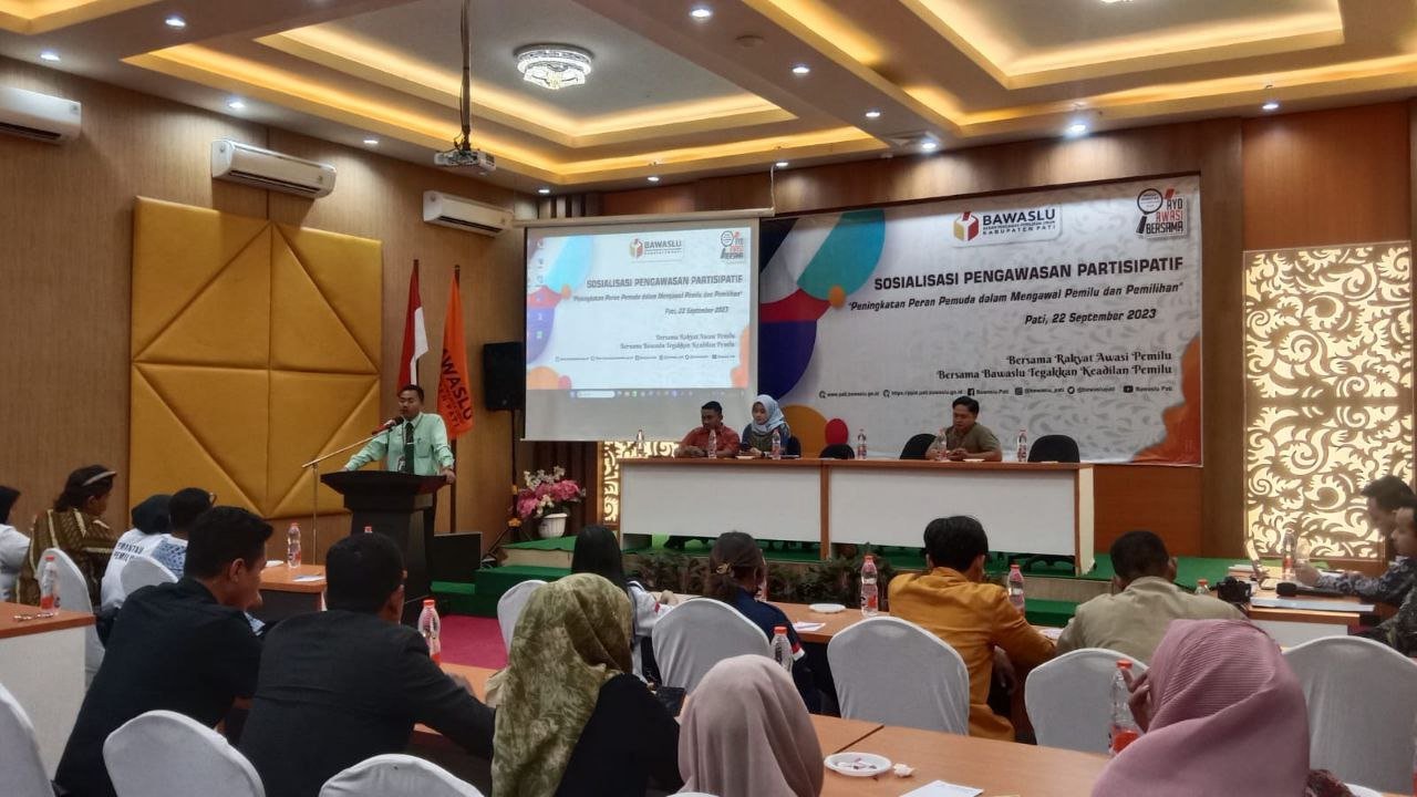 Foto : kegiatan sosialisasi pengawasan Partisipatif oleh Bawaslu Kabupaten Pati (Sumber : mitrapost.com/ )
