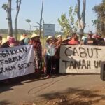 Foto : Ilustrasi aksi pernyataan petani Desa Pundenrejo Kecamatan Tayu dalam konflik agraria dengan PT LPI (Sumber : mitrapost.com/ Dokumen Germapun)