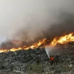 Foto: Kebakaran di TPA Jatibarang (Sumber: istimewa) Foto: Kebakaran di TPA Jatibarang (Sumber: istimewa)