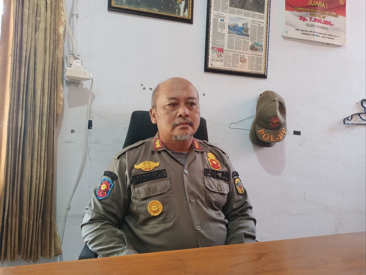 Foto : Kepala Bidang Ketertiban Umum dan Ketentraman Masyarakat (Tibuntranmas) Satpol PP Pati, Djuharianto Soegondo (Sumber : Putri Asia / Mitrapost)