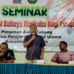 Foto: Anggota Dewan Perwakilan Rakyat Daerah (DPRD) Jawa Tengah dari Fraksi PKB, M Nur Khabsyin saat memberikan materi di acara sosialisasi bahaya narkoba bagi pejalar di Kecamatan Cluwak (istimewa)