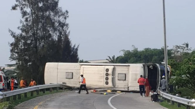 Kecelakaan Bus Handoyo Tol Cipali