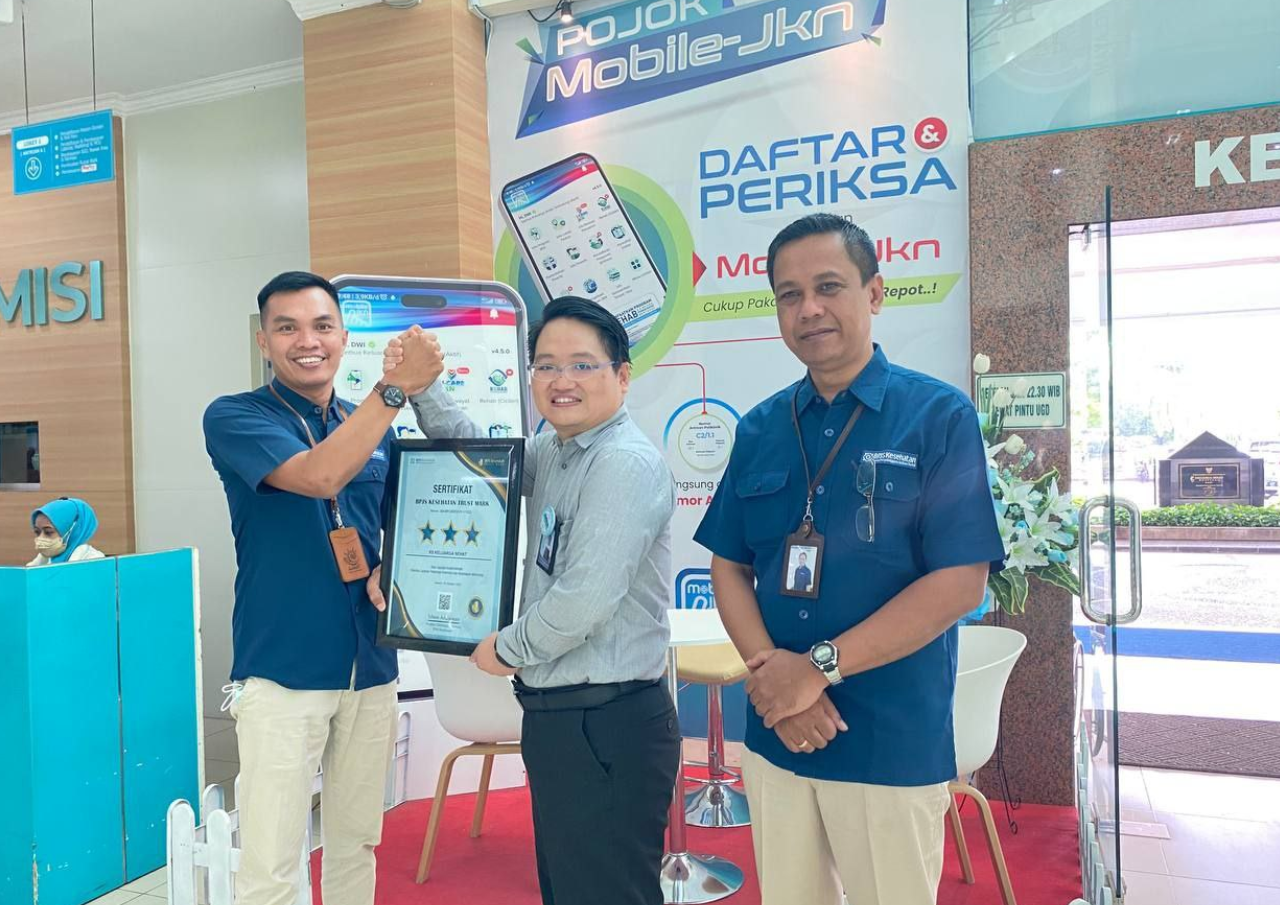 KSH Pati Peroleh Penghargaan Keamanan Teknologi Layanan BPJS Kesehatan Bintang 3