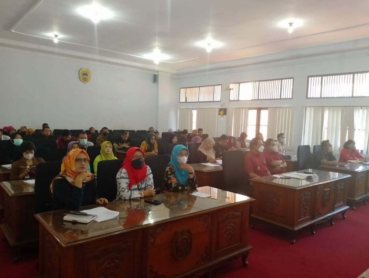 Foto : Suasana rapat koordinasi evaluasi KLA dan penilaian di ruang rapat kembang joyo Setda Kabupaten Pati (Sumber : Istimewa)