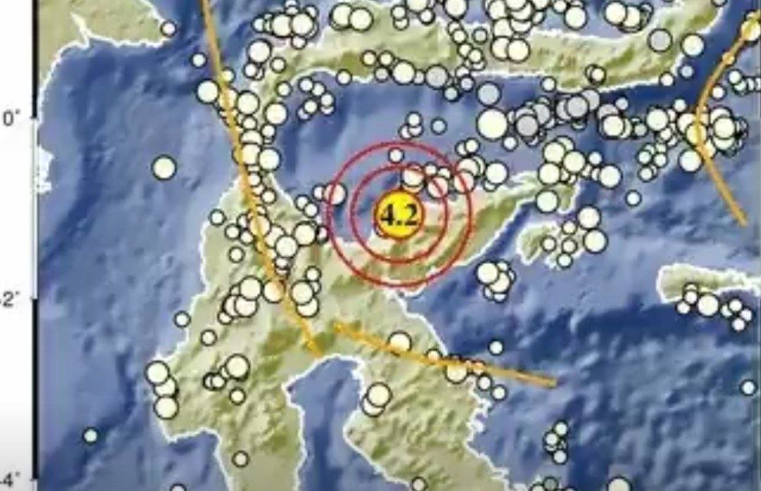 Foto: Ilustrasi gempa di Tojo Una-una Sulteng (Sumber: X BMKG)