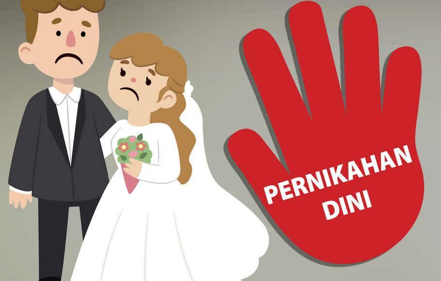Foto : Ilustrasi Stop Pernikahan Dini (Sumber: Mitrapost.com/Istimewa)