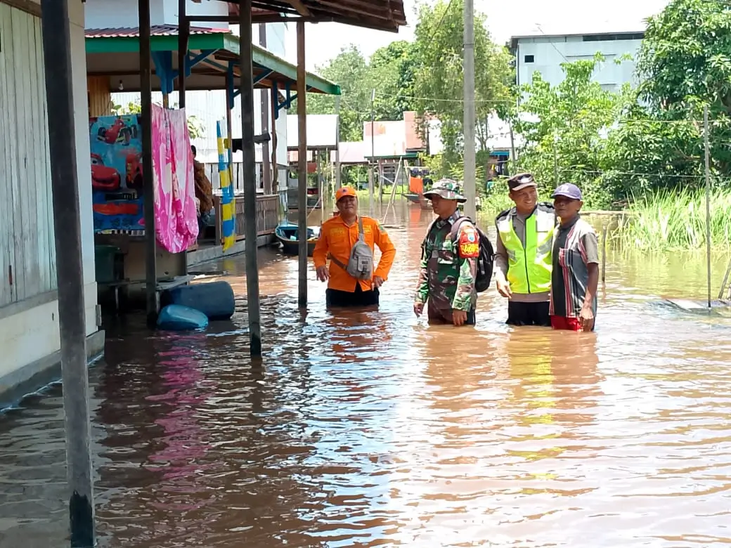 Foto : Tim gabungan turun ke lokasi banjir guna melakukan asesmen dampak banjir yang melanda Kabupaten Pulang Pisau, Kalimantan Tengah pada Kamis (14/3). (BPBD Kab. Pulang Pisau)