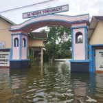 Foto : Kondisi SDN Tondomulyo Kecamatan Jakenan Terendam Banjir (Dok. Mitrapost.com/Ilham)