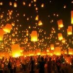 4K Format : Loi Krathong (Yi Peng or Yee Peng) festival in Chiang mai Thailand.
