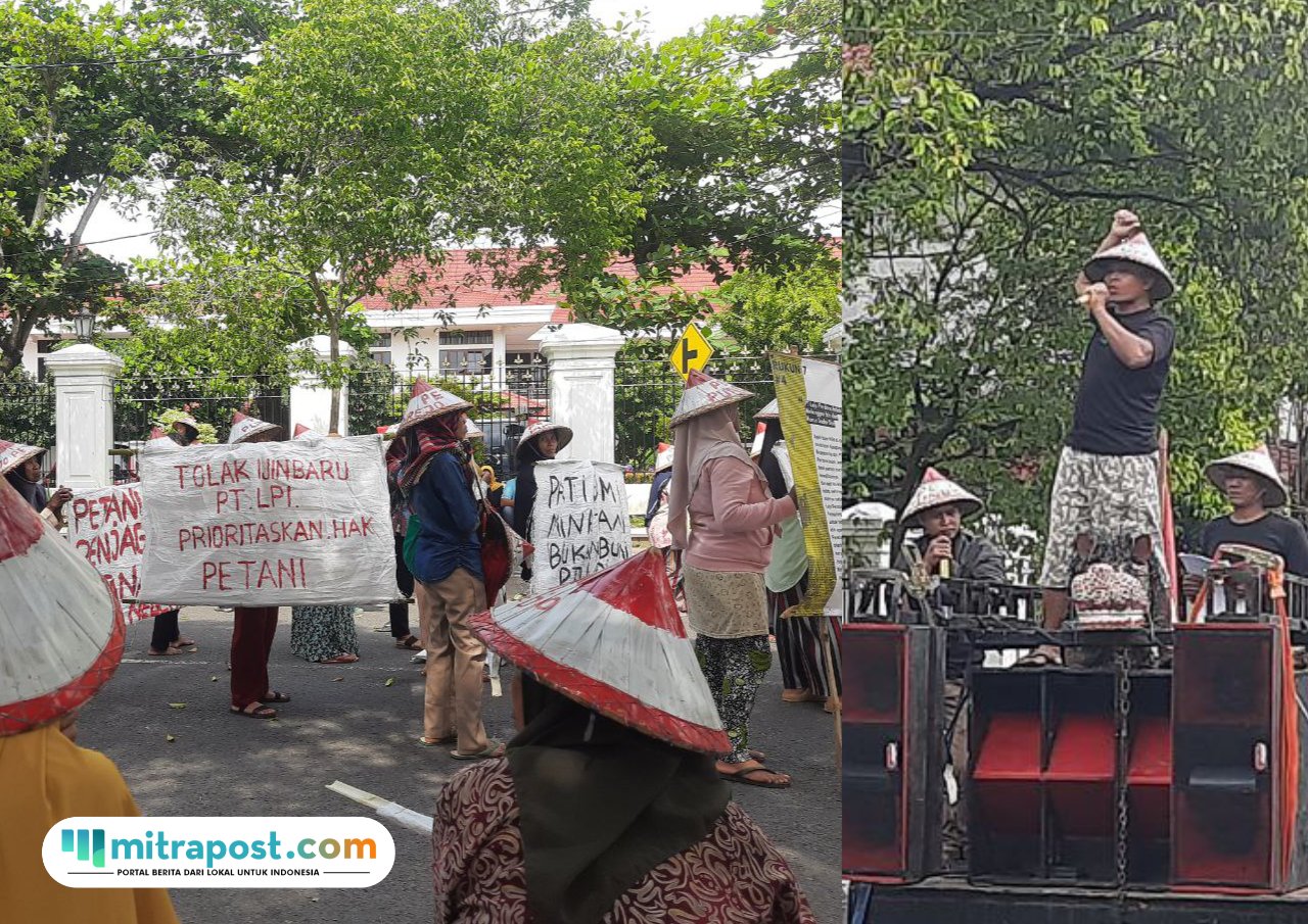 Foto: Warga Desa Pundenrejo, Kecamatan Tayu melakukan aksi demonstrasi di depan Kantor DPRD Kabupaten Pati, Senin (10/2/2025) (Mitrapost.com/ Kafi) Foto: Warga Desa Pundenrejo, Kecamatan Tayu melakukan aksi demonstrasi di depan Kantor DPRD Kabupaten Pati, Senin (10/2/2025) (Mitrapost.com/ Kafi)