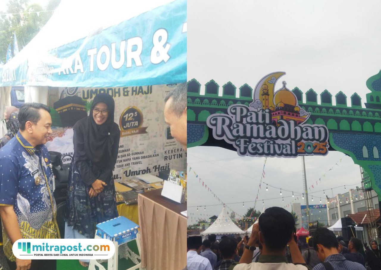 Foto : Kunjungan Wakil Bupati Pati, Risma Ardhi Chandra di stan pelaku UMKM di Pati Festival Ramadan tahun 2025 halaman Stadion Joyokusumo Pati. (Sumber. Mitrapost.com/ Ilham)