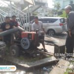 Pompa portable untuk mempercepat surutnya genangan/istimewa