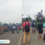 Foto : Demo aksi sopir truk Odol di lingkar Selatan Pati. (Sumber. Mitrapost.com/ Ilham)